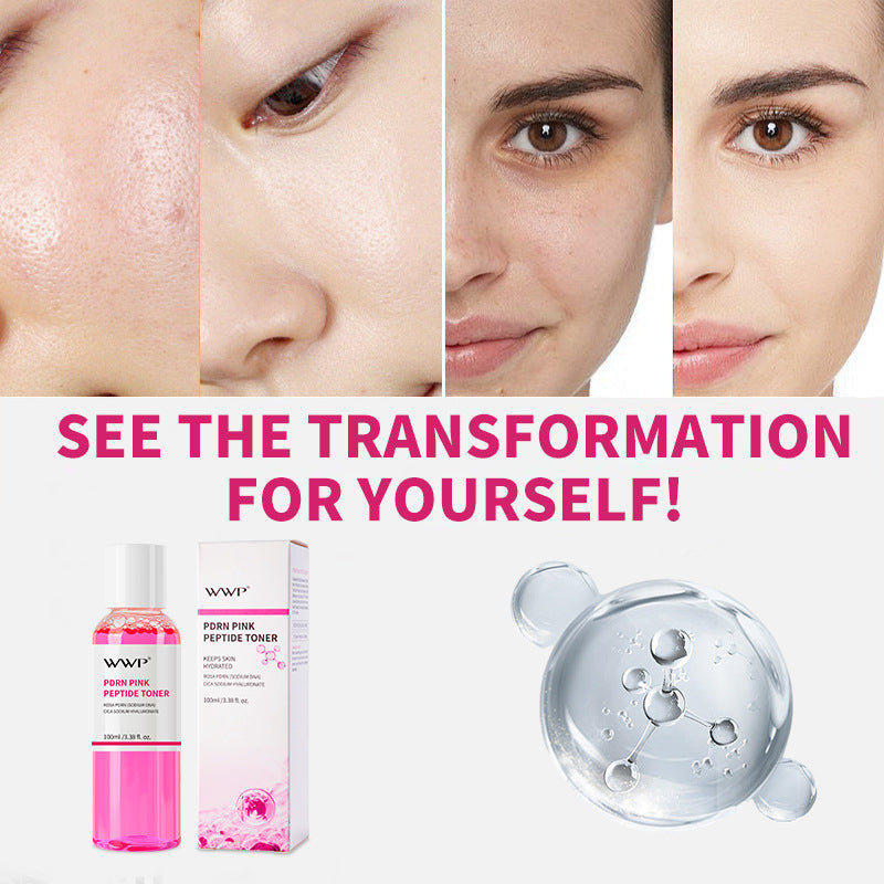 [Cross-border Hot Selling] WWP Pink Peptide Toner PDRN Moisturizing and Hydrating Facial Essence Toner FDA