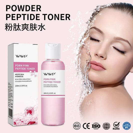 [Cross-border Hot Selling] WWP Pink Peptide Toner PDRN Moisturizing and Hydrating Facial Essence Toner FDA