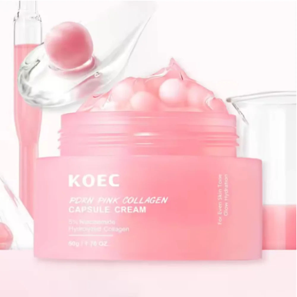 50g koec Face Moisturizer 5%Niacinamide Vitamin C Golden Peptide Filling Cream Lightweight Glow Hydration Collagen Capsule Cream