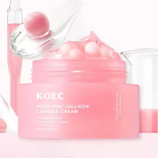 50g koec Face Moisturizer 5%Niacinamide Vitamin C Golden Peptide Filling Cream Lightweight Glow Hydration Collagen Capsule Cream